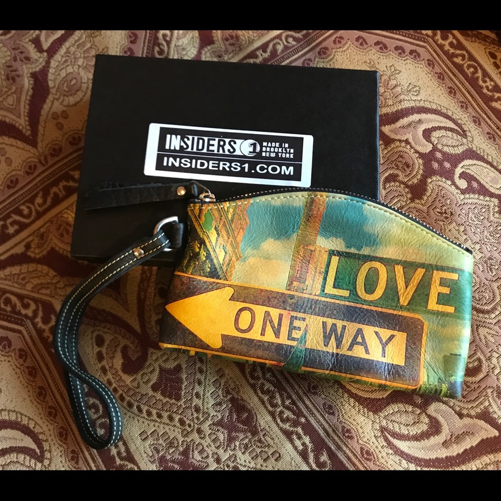 Insiders 1 leather clutch made in Brooklyn